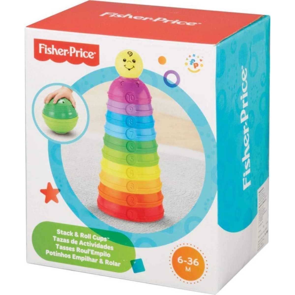 Fisher-Price Infant Stack & Roll Cups Set Toddler, 0-2 Years