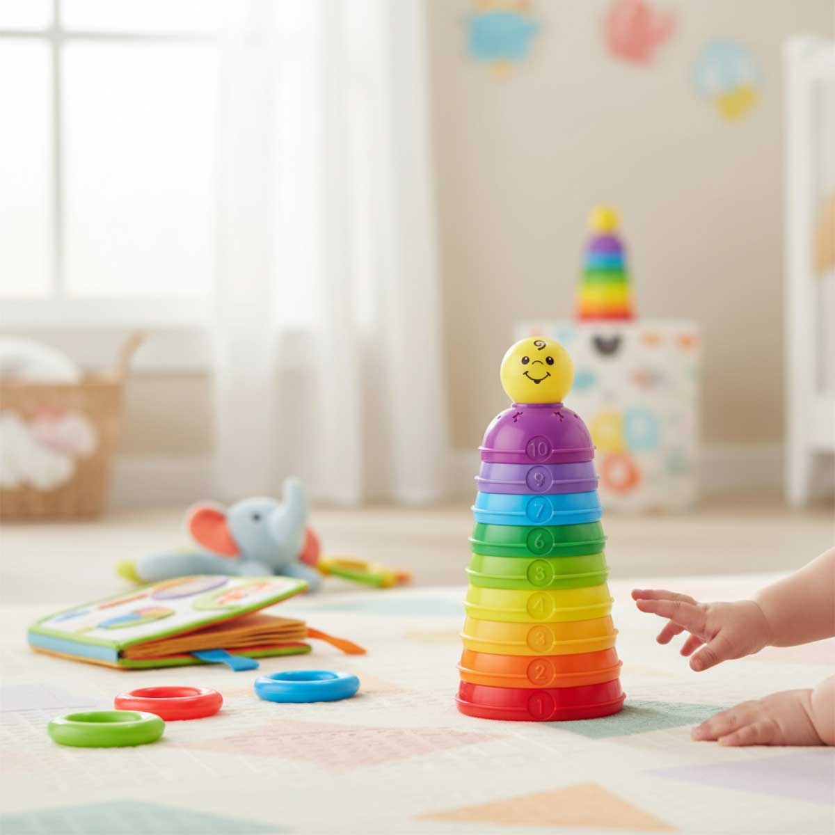 Fisher-Price Infant Stack & Roll Cups Set Toddler, 0-2 Years