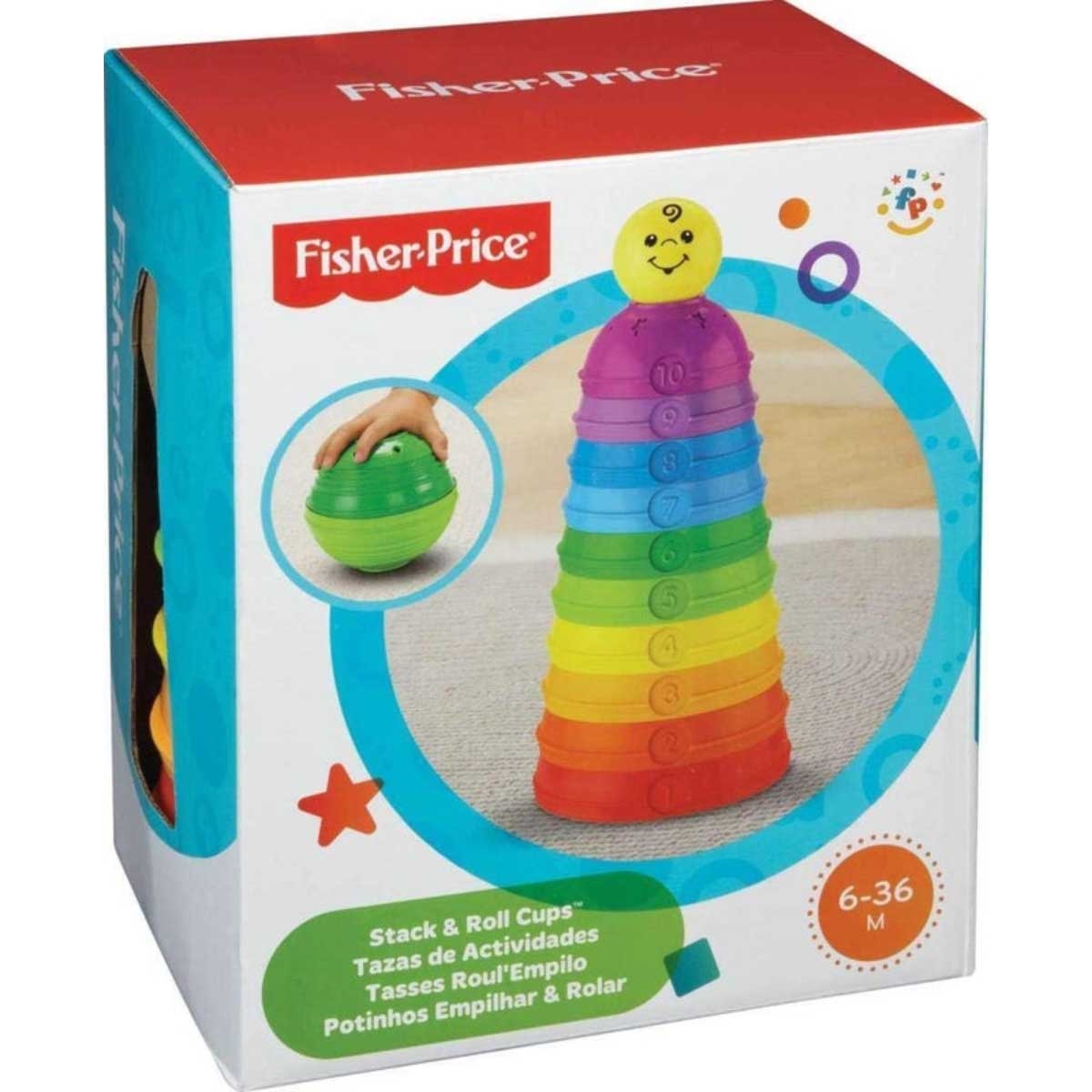 Fisher-Price Infant Stack & Roll Cups Set Toddler, 0-2 Years