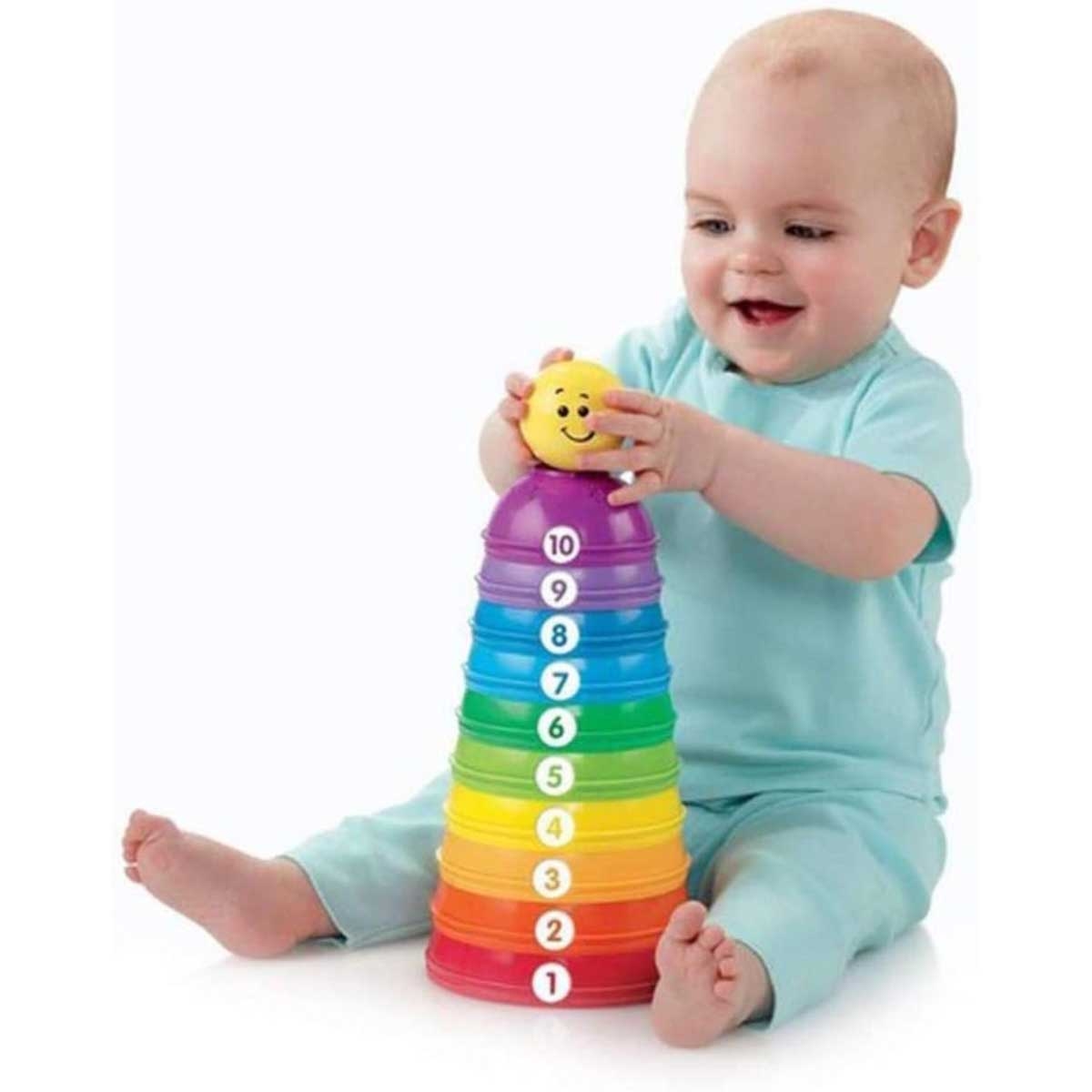 Fisher-Price Infant Stack & Roll Cups Set Toddler, 0-2 Years