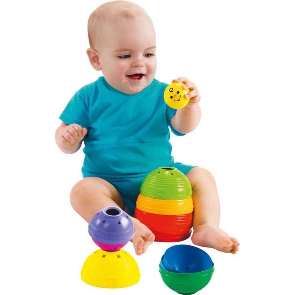 Fisher-Price Infant Stack & Roll Cups Set Toddler, 0-2 Years