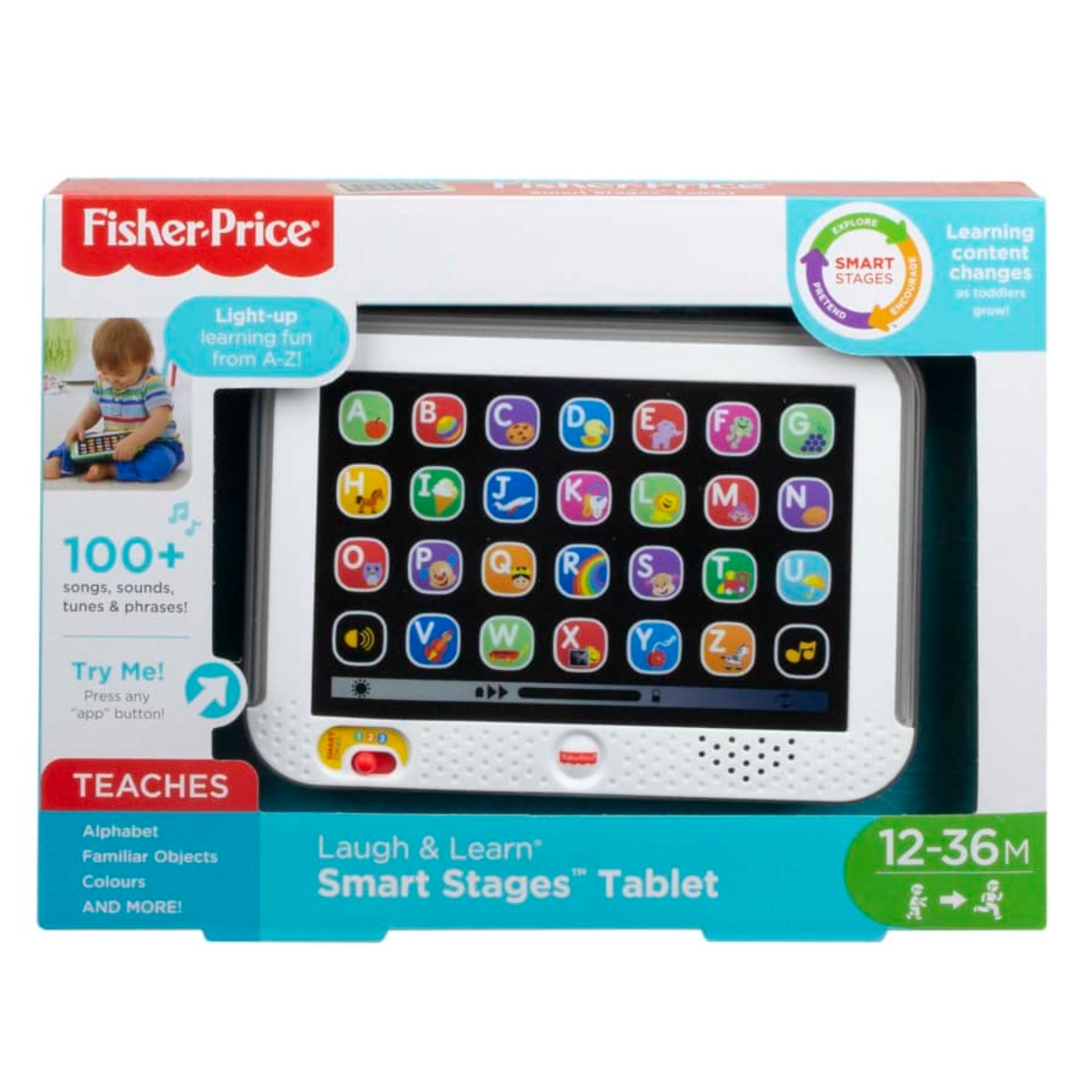 Fisher-Price Laugh & Learn Smart Stages Tablet Toy Toddler, 0-2 Years