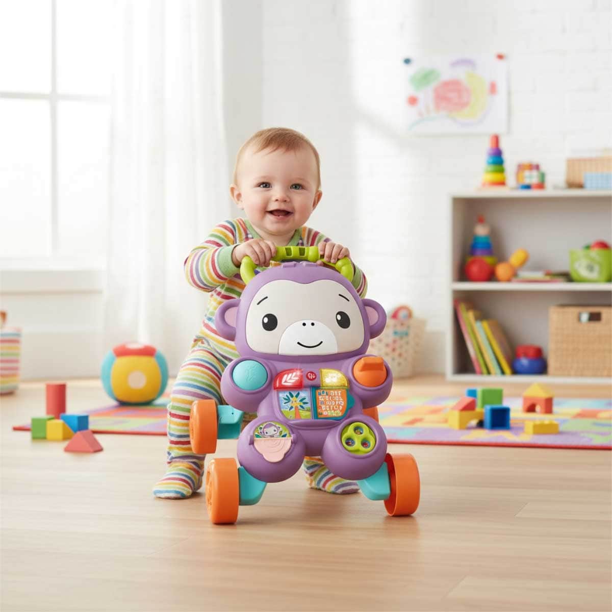 Fisher-Price Learn With Me Monkey Walker Toddler, 0-2 Years