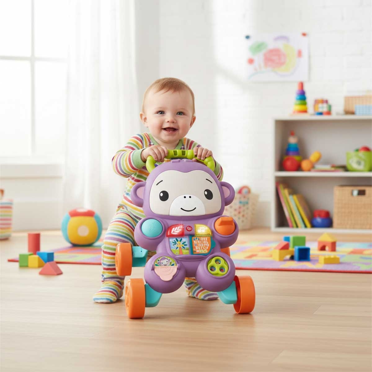 Fisher-Price Learn With Me Monkey Walker Toddler, 0-2 Years