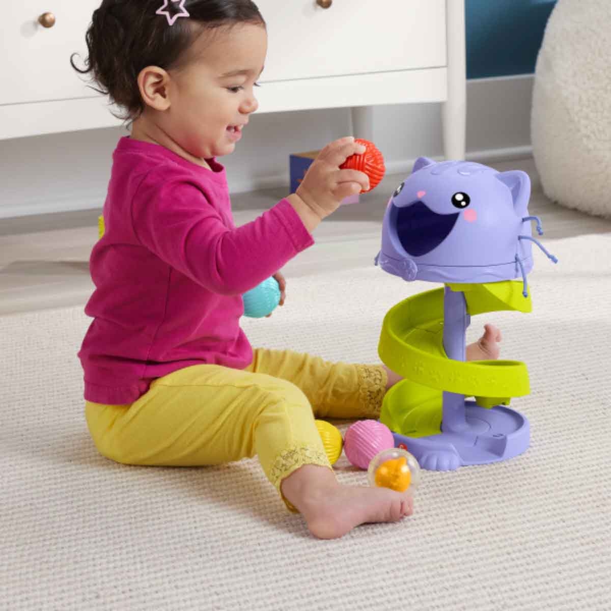 Fisher-Price Pets Purrr-fect Ball Tower Toy Toddler, 0-2 Years