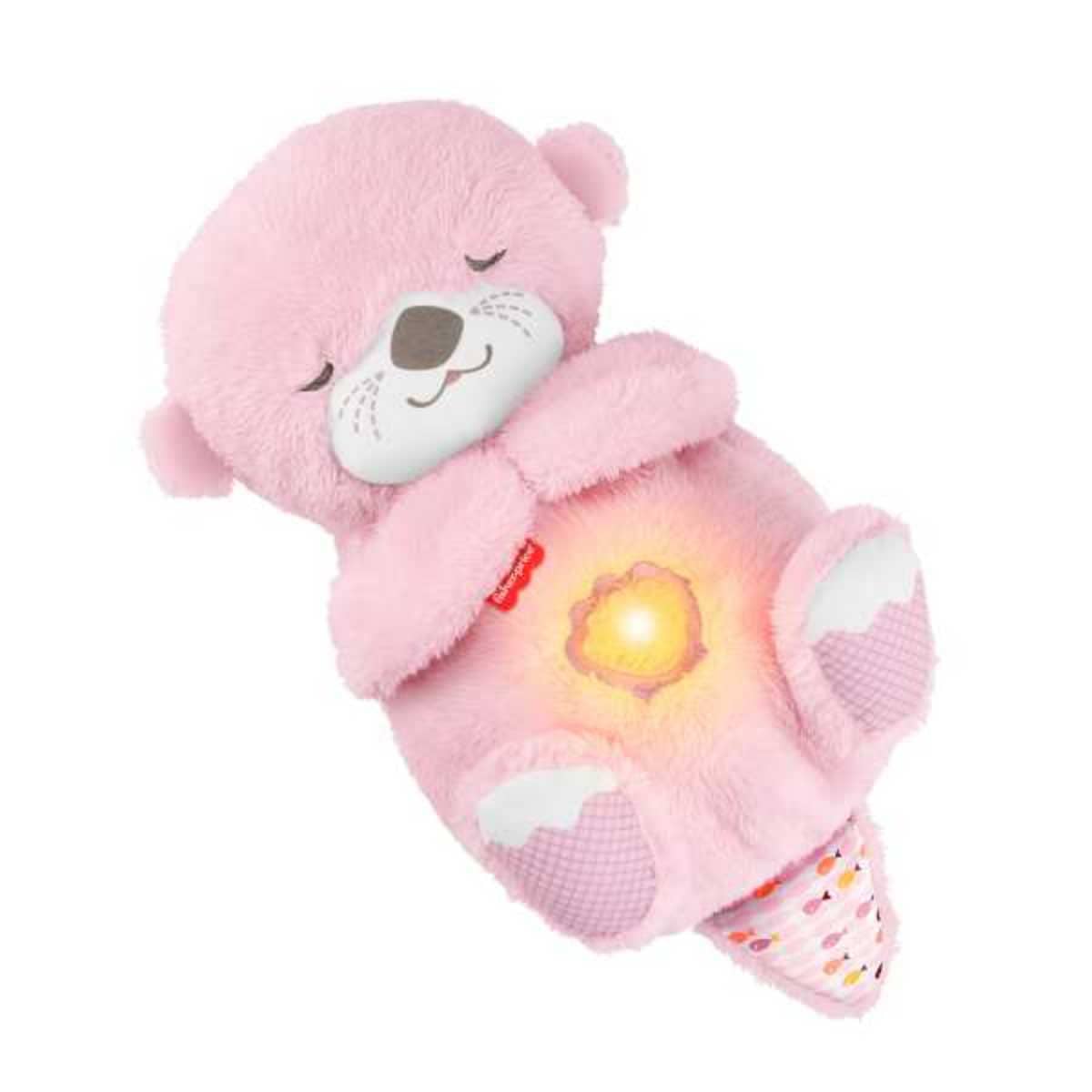 Fisher-Price Pink Breathing Belly Bedtime Otter Soother Toddler, 0-2 Years