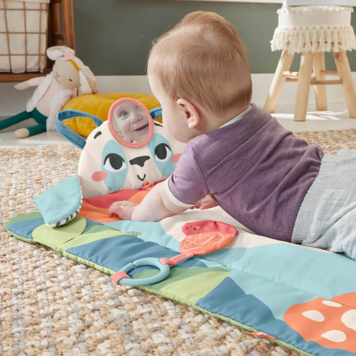 Fisher-Price Planet Friends Roly-Poly Panda Baby Activity Play Mat Toddler, 0-2 Years