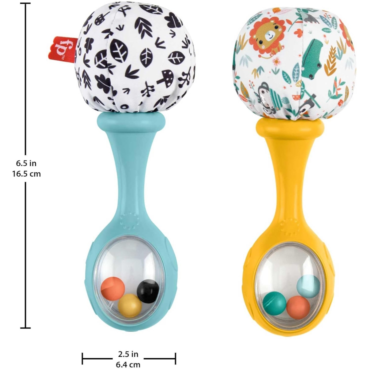 Fisher-Price Rattle ‘n Rock Maracas Baby Rattle Toddler, 0-2 Years, Pack of 2