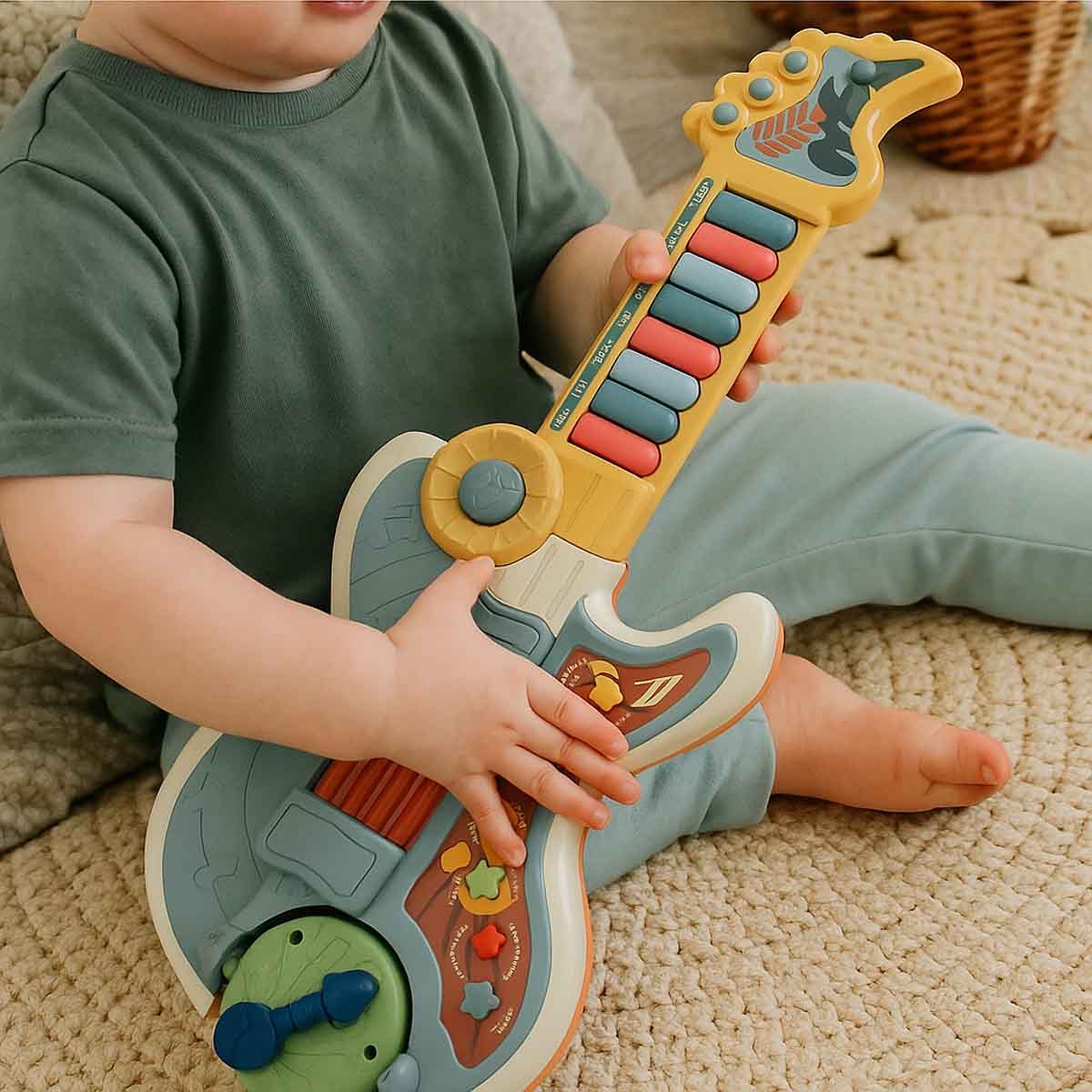Kos Group 4-in-1 Foldable Magic Guitar Toddler, 3-4 Years