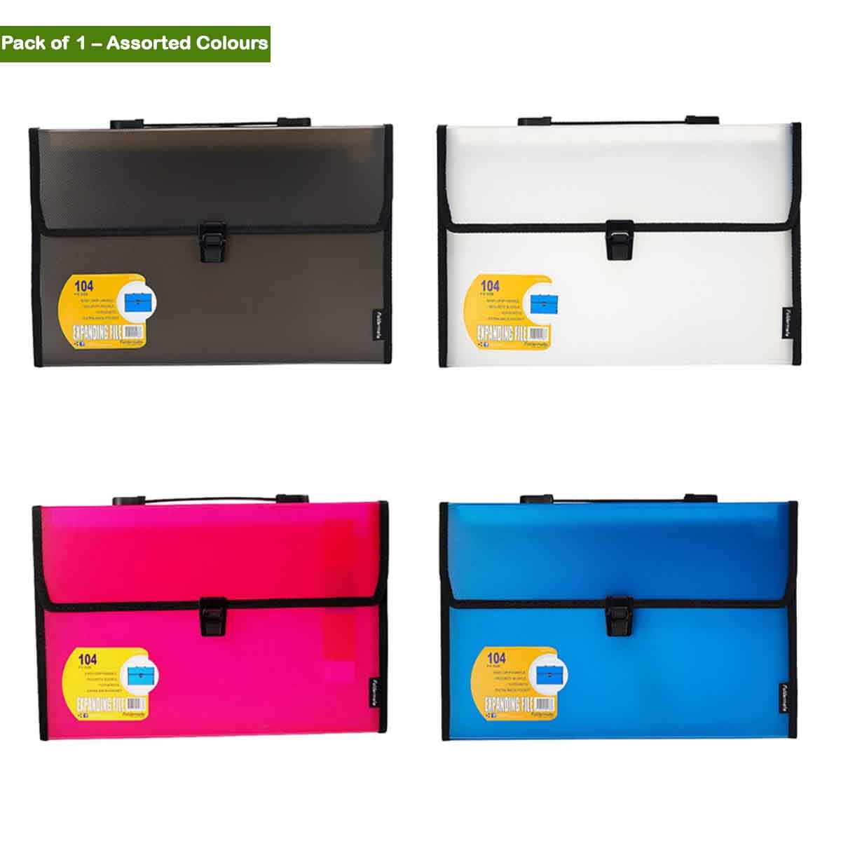 Foldermate 13 Pocket A4 Assorted Expanding File