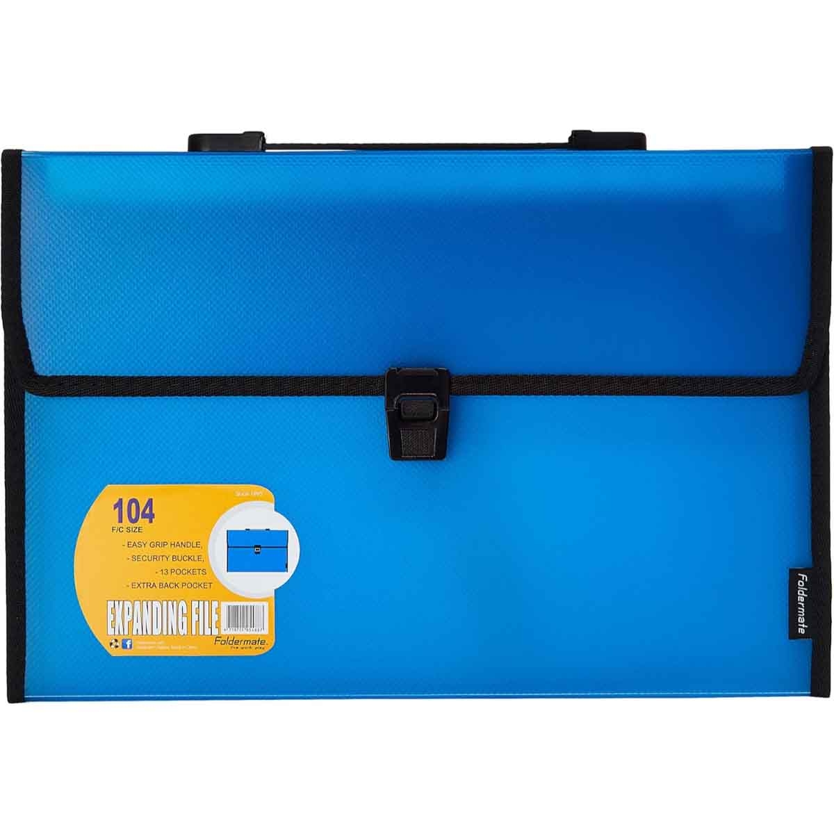 Foldermate 13 Pocket A4 Assorted Expanding File