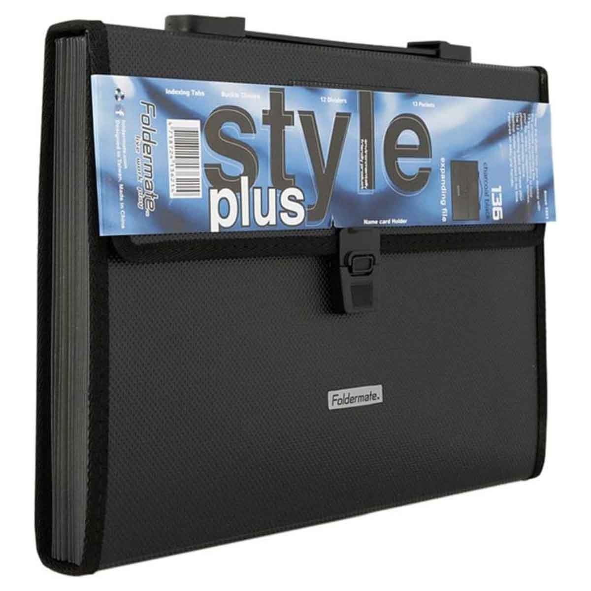 Foldermate 13 Pockets Black Expanding File