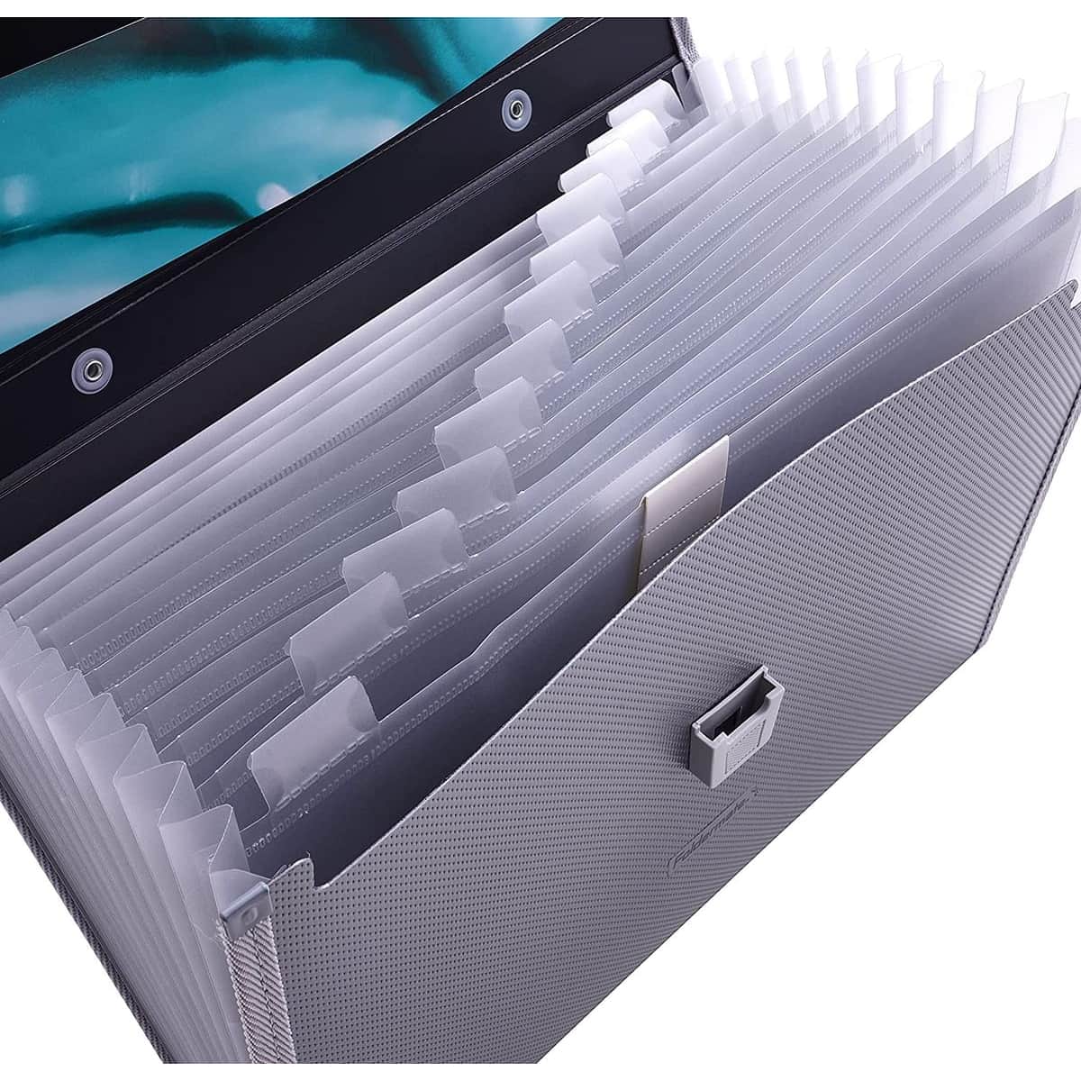 Foldermate 13 Pockets Silver Expanding File, Pack of 10