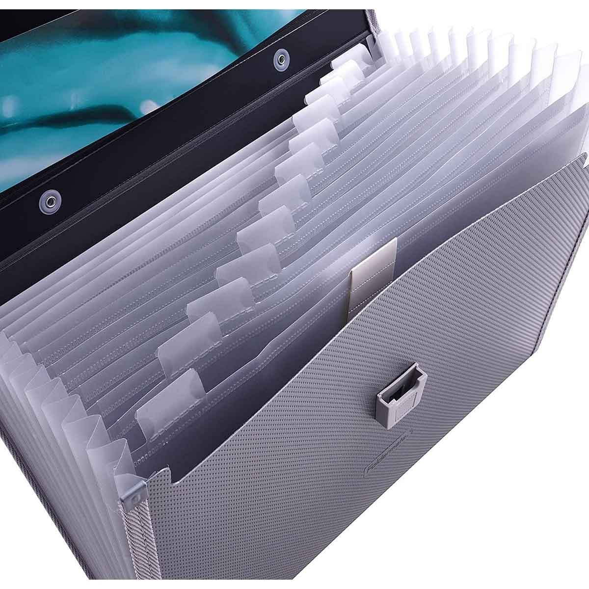 Foldermate 13 Pockets Silver Expanding File