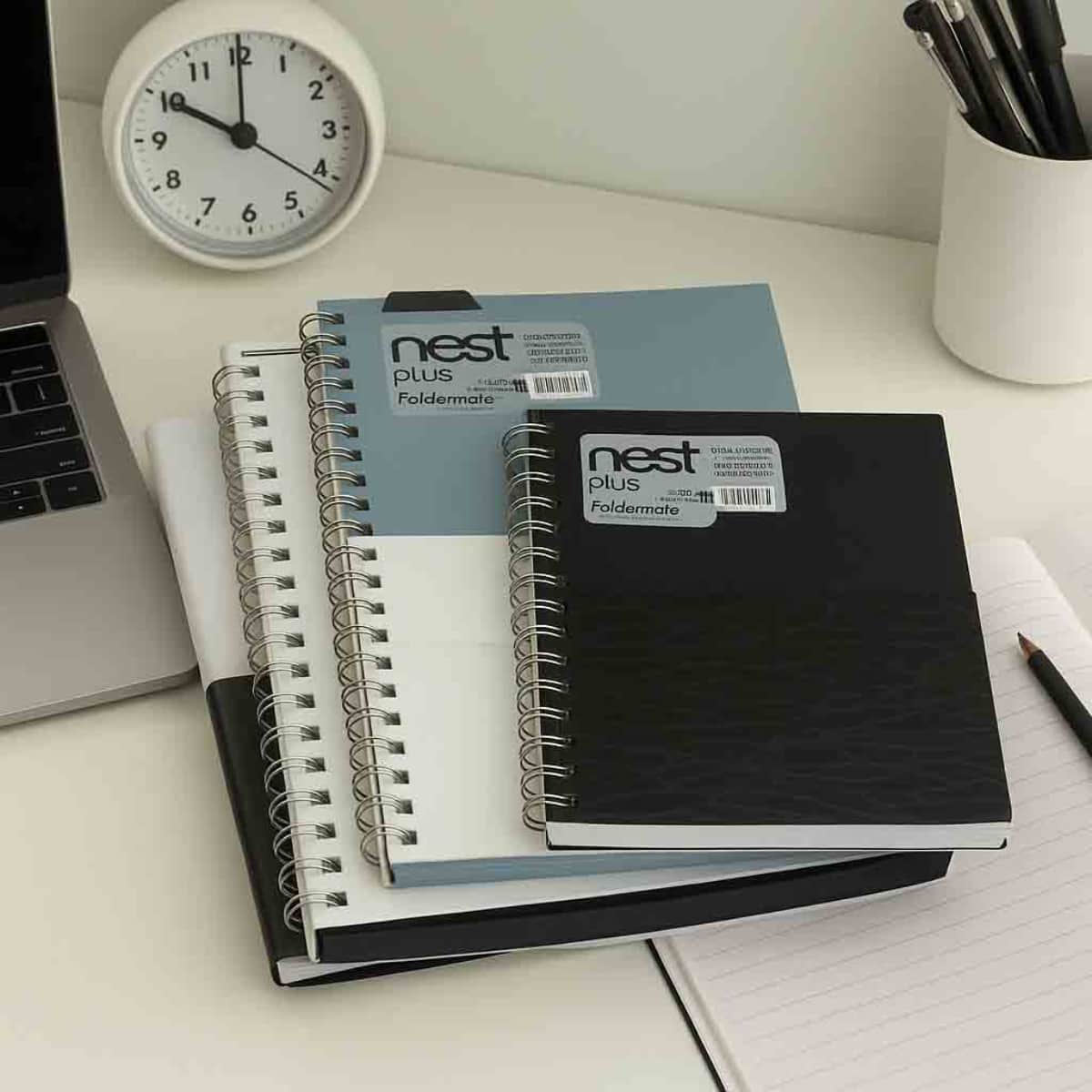 Foldermate A4 80GSM 70 Sheet Nest Plus Regular Colour 1 Subject Assorted Spiral Notebook, Pack of 10