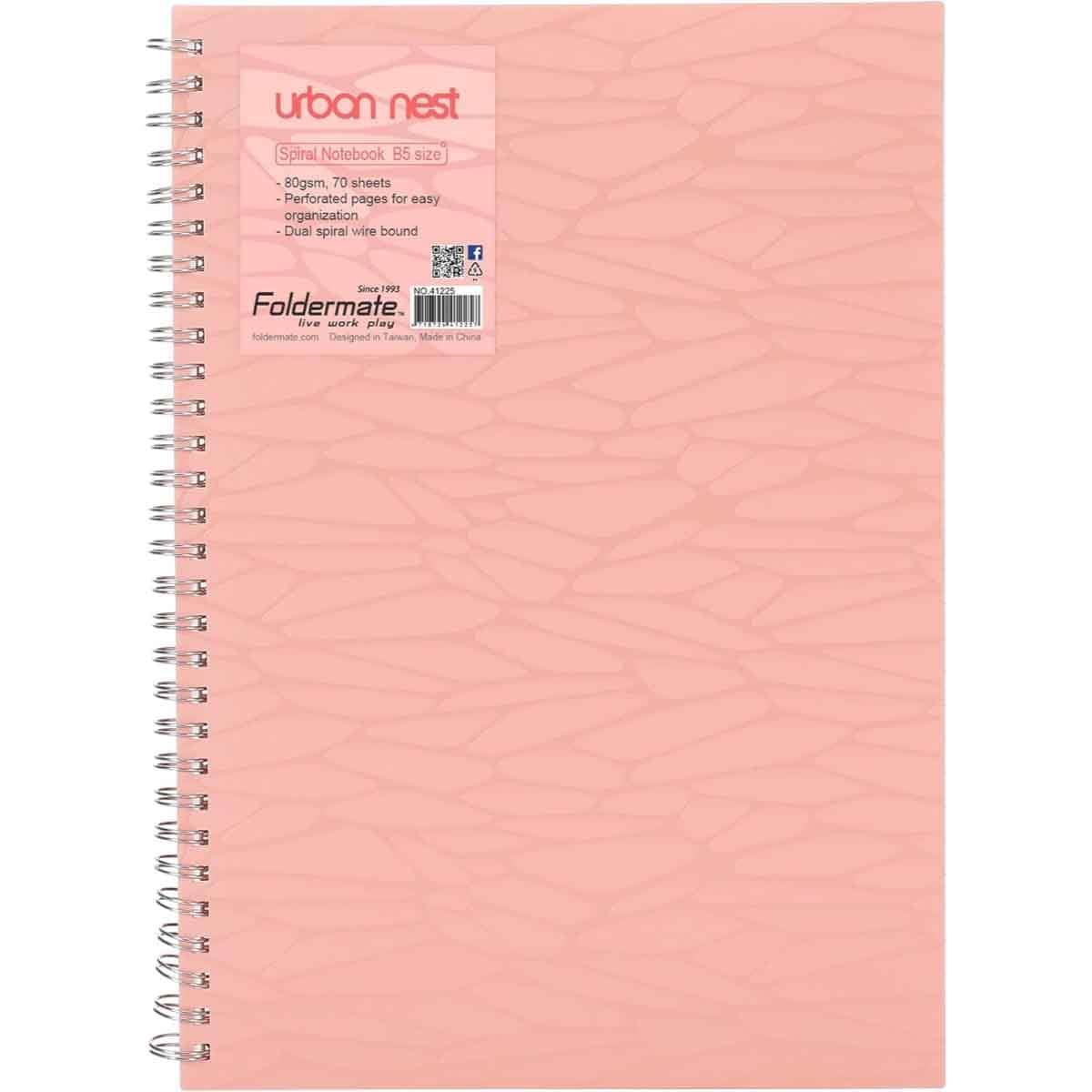 Foldermate A4 80GSM 70 Sheet Urban Nest Regular Colour 1 Subject Assorted Spiral Notebook