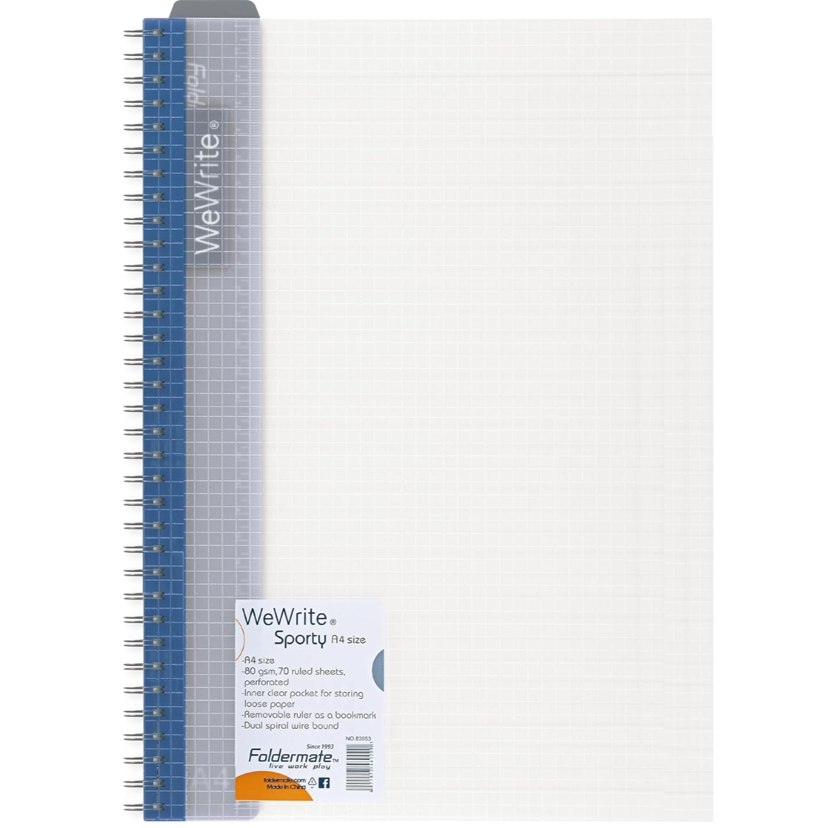 فوردورمايت دفتر بسلك حلزوني بحجم A4، 70 ورقة، وزن 80 غرام، تصميم وي رايت سبورتي، لون منتظم، لمادة واحدة، ألوان متنوعة، مجموعة من 10