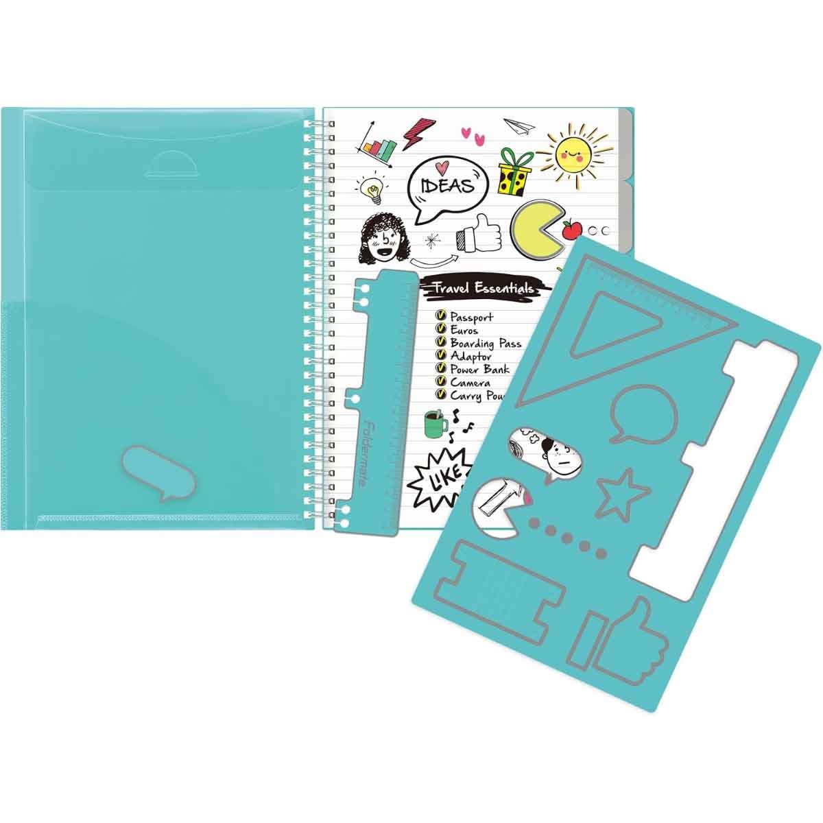 Foldermate A5 80GSM 150 Sheet WeWrite Regular Colour 5 Subject Assorted Spiral Notebook