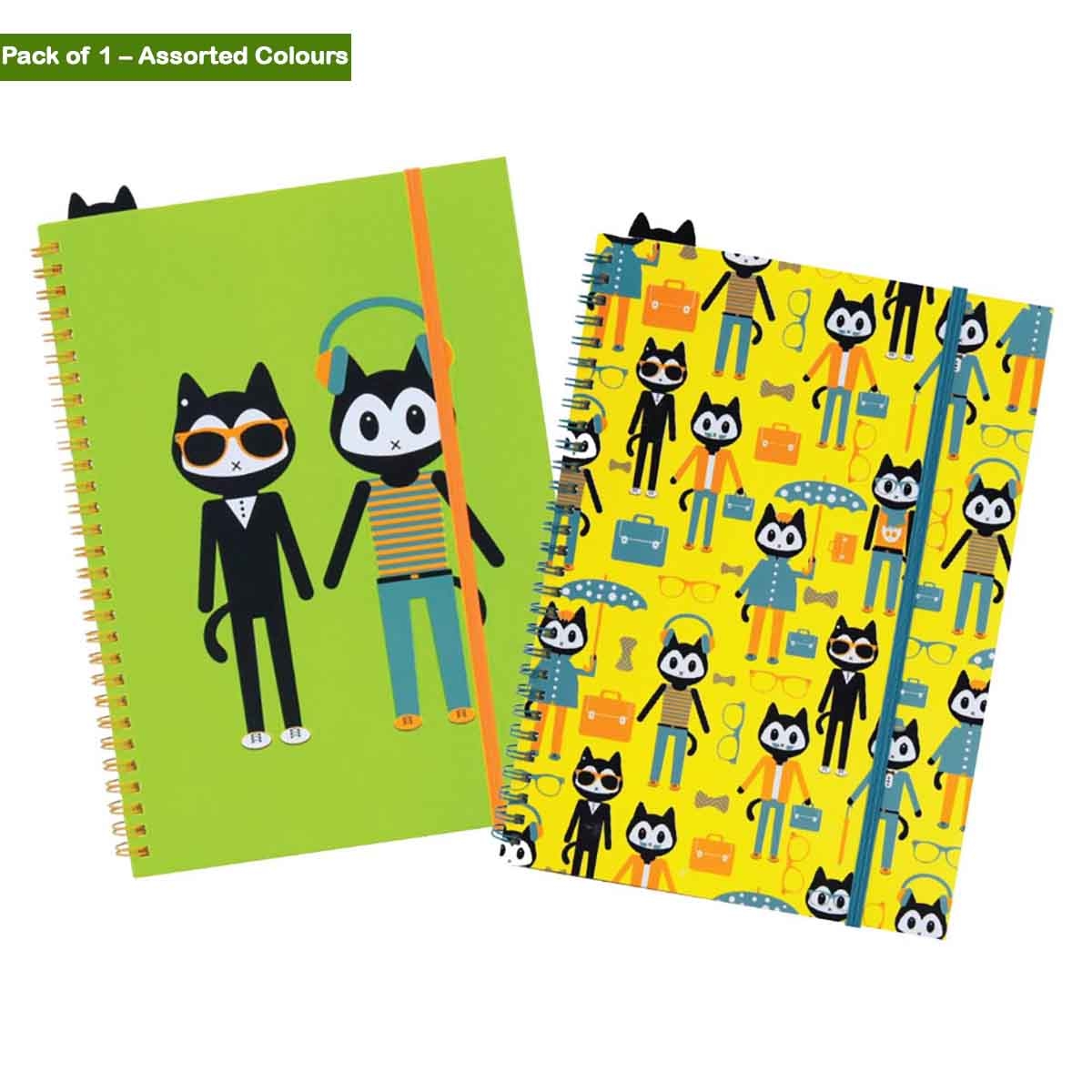 Foldermate A5 80GSM 70 Sheet Chic Kit Assorted Spiral Notebook