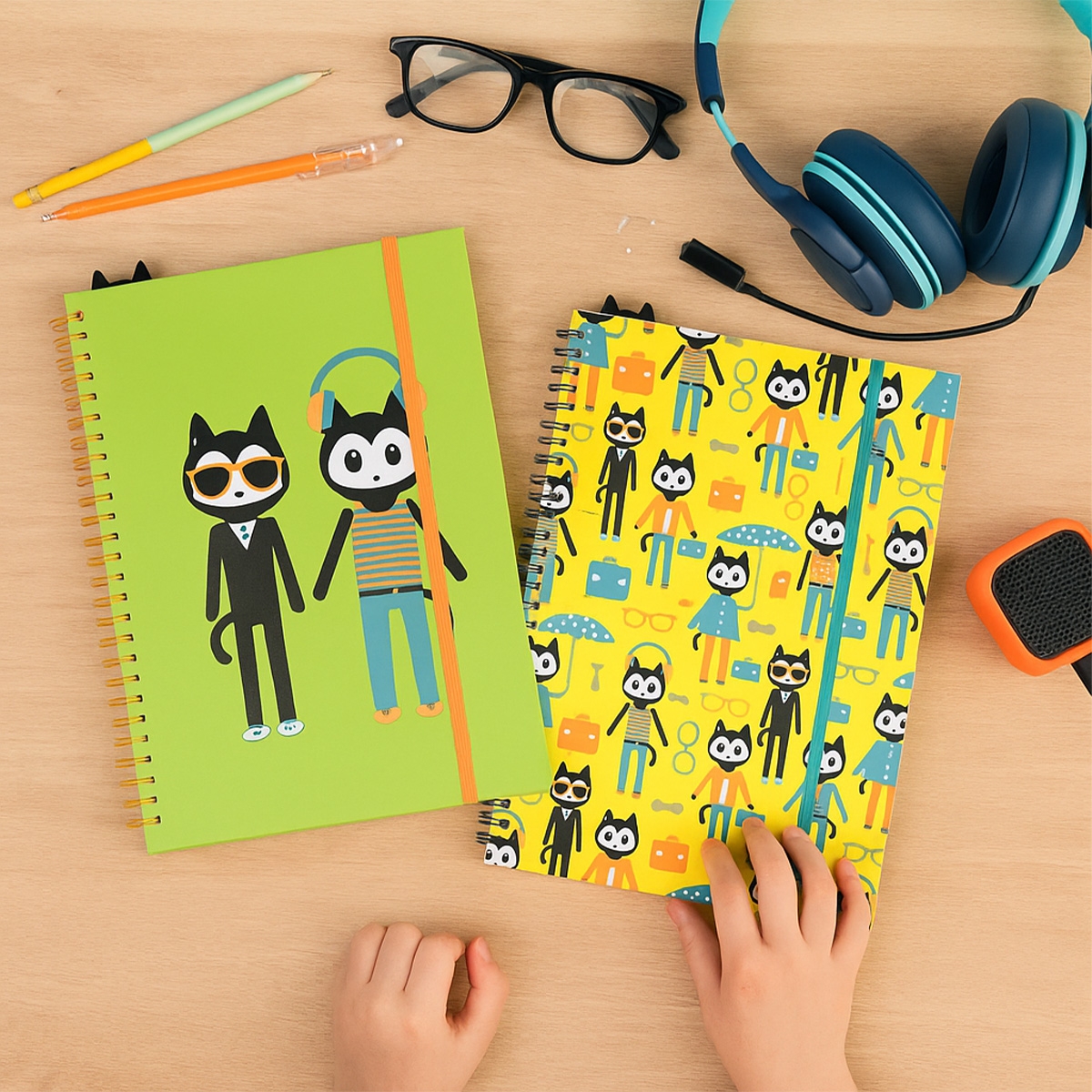 فوردورمايت دفتر بسلك حلزوني تصميم شيك كيت بحجم A5، 70 ورقة، وزن 80 غرام، ألوان متنوعة، مجموعة من 12