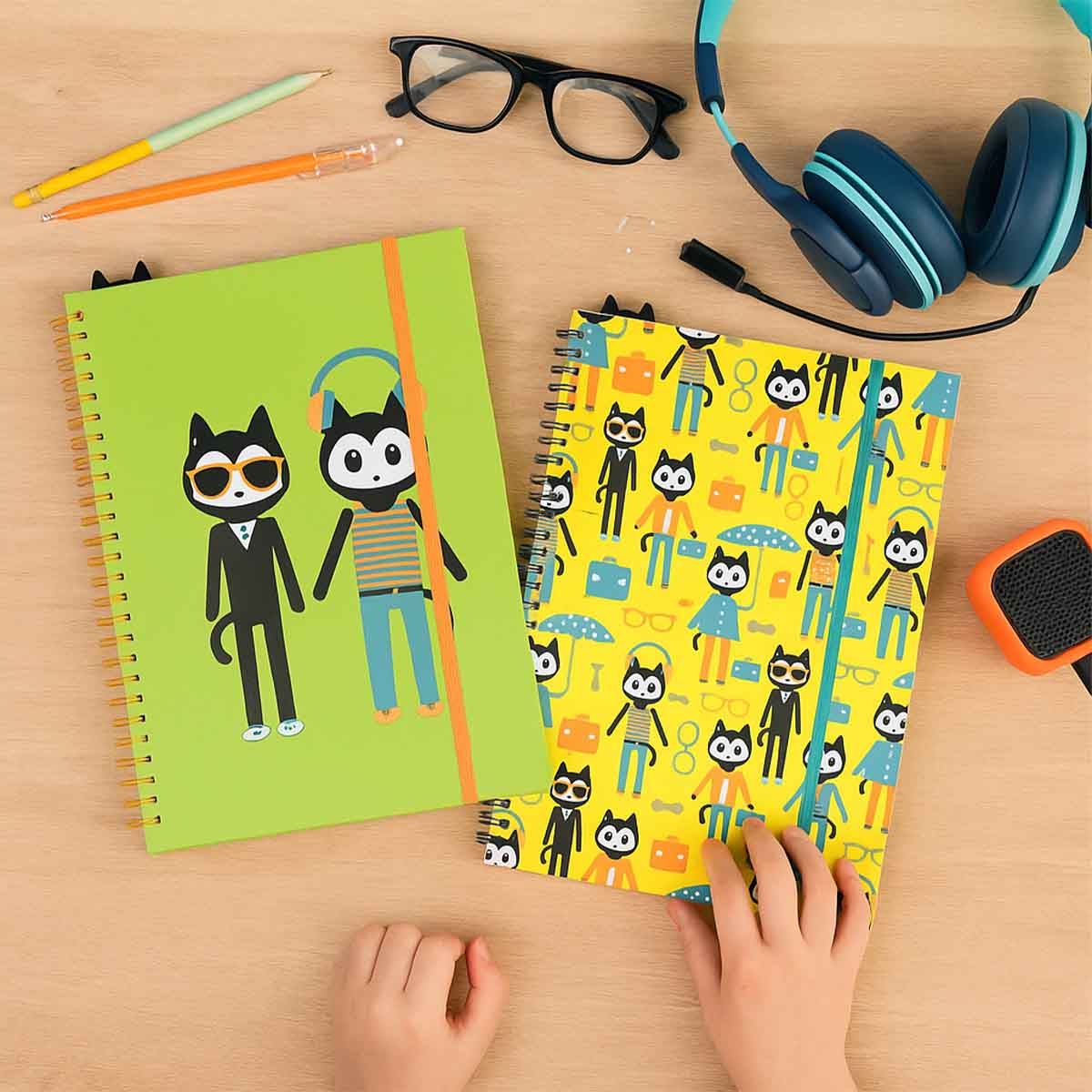 Foldermate A5 80GSM 70 Sheet Chic Kit Assorted Spiral Notebook