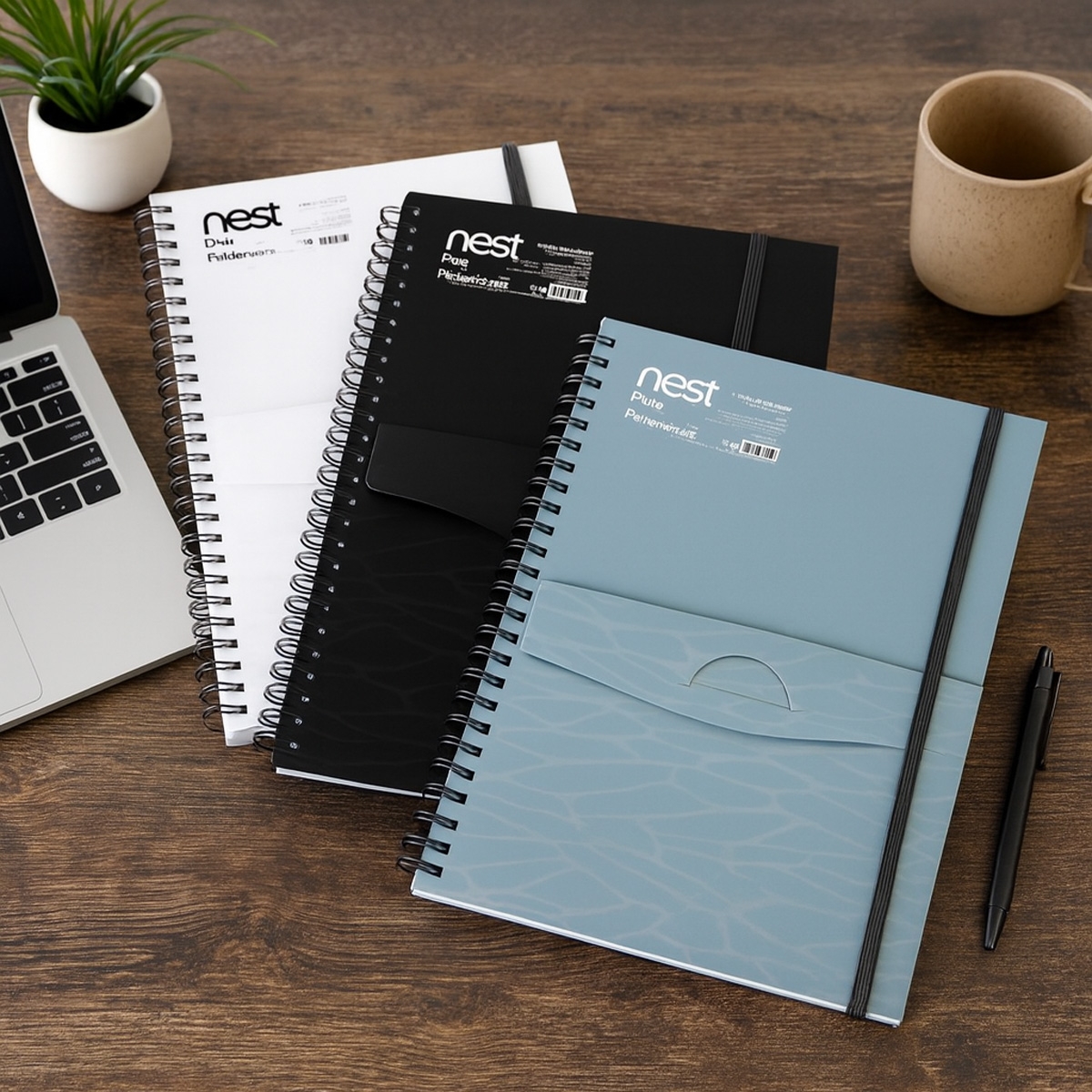 Foldermate A5 80GSM 80 Sheet Nest Plus Regular Colour 1 Subject Assorted Spiral Notebook, Pack of 12