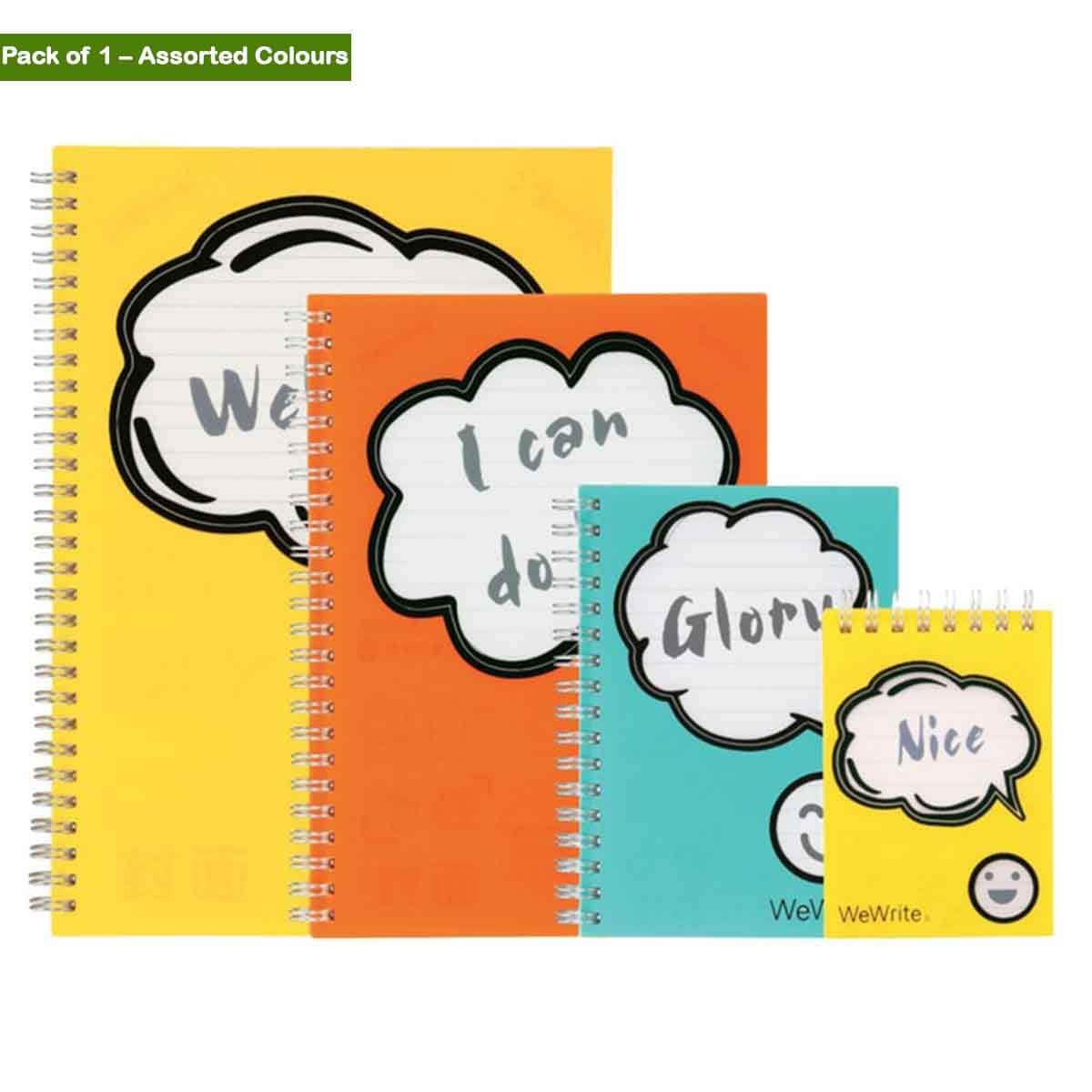 Foldermate A7 80GSM 60 Sheet Hi There Assorted Spiral Notebook