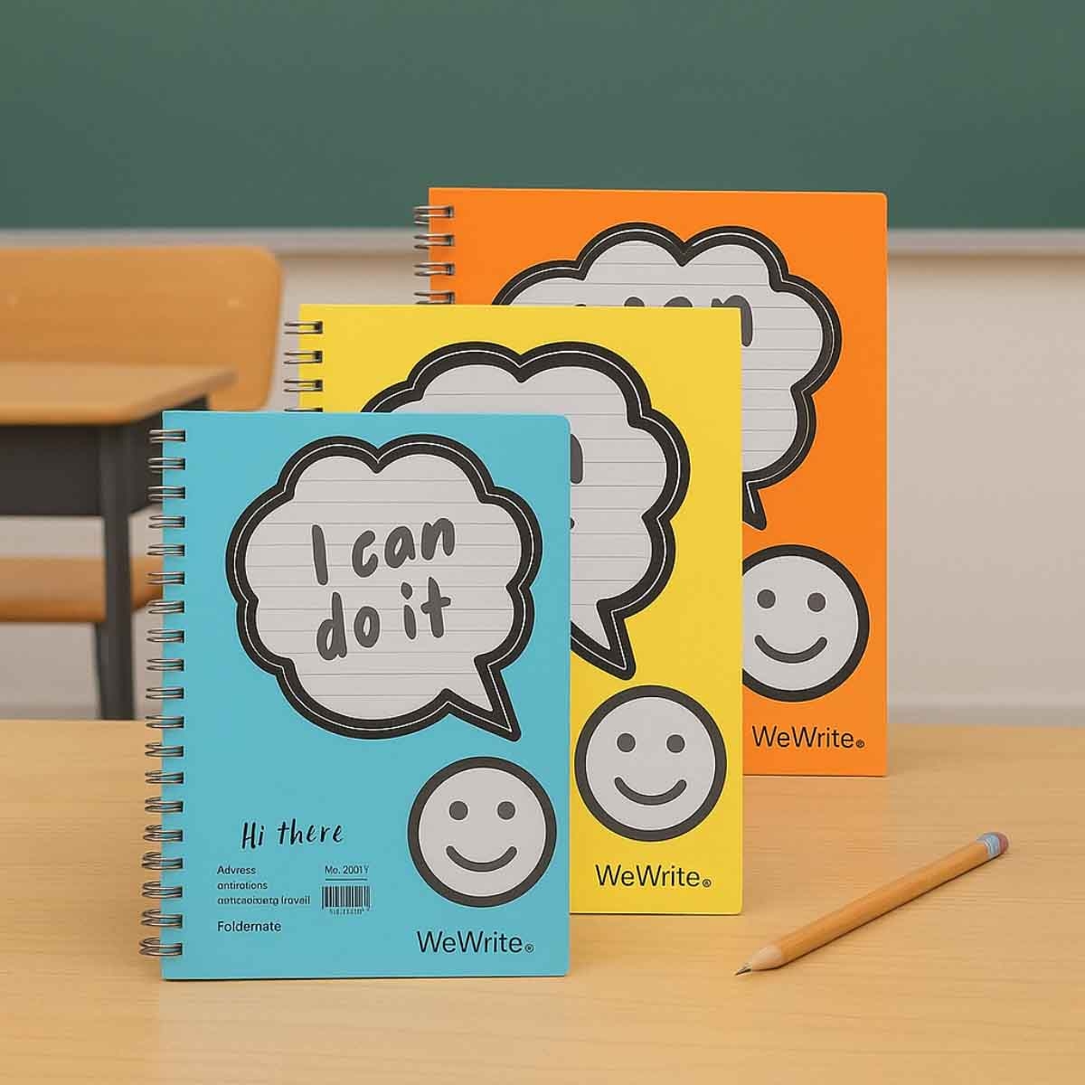 فولدرميت دفتر سلك B5 80جم 70 ورقة هاي ذير ألوان متعددة