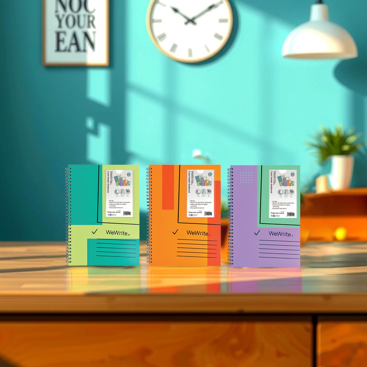 فوردورمايت دفتر بسلك حلزوني بحجم B5، 70 ورقة، وزن 80 غرام، تصميم وي رايت، لمادة واحدة، ألوان متنوعة، مجموعة من 10