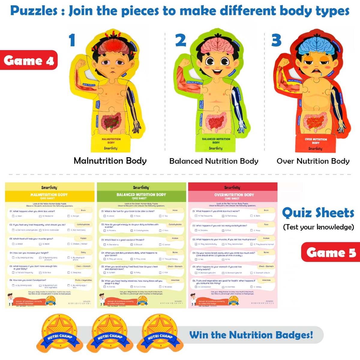 Smartivity Food Body & Nutrition Science Kit Unisex, 5-7 Years