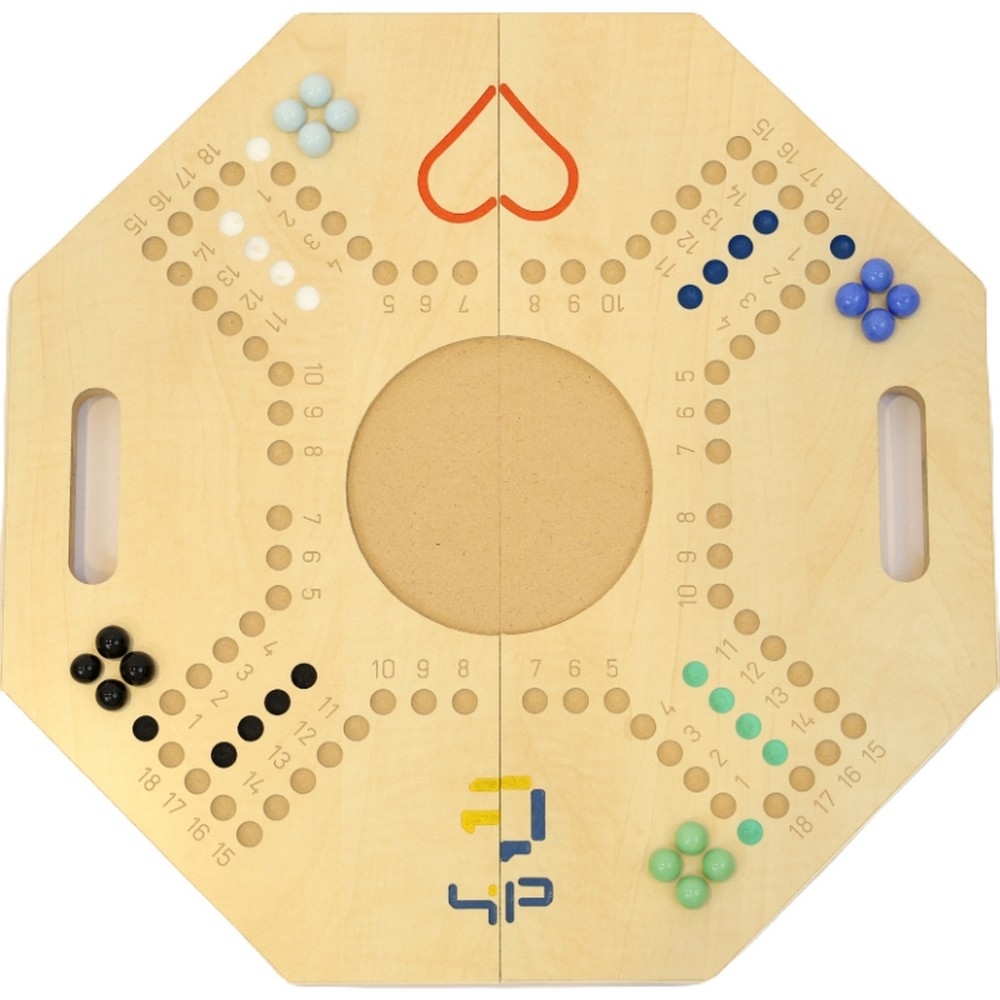 Four and Plus Foldable Beige Jackaroo Board Game Set Unisex, 4 Players
