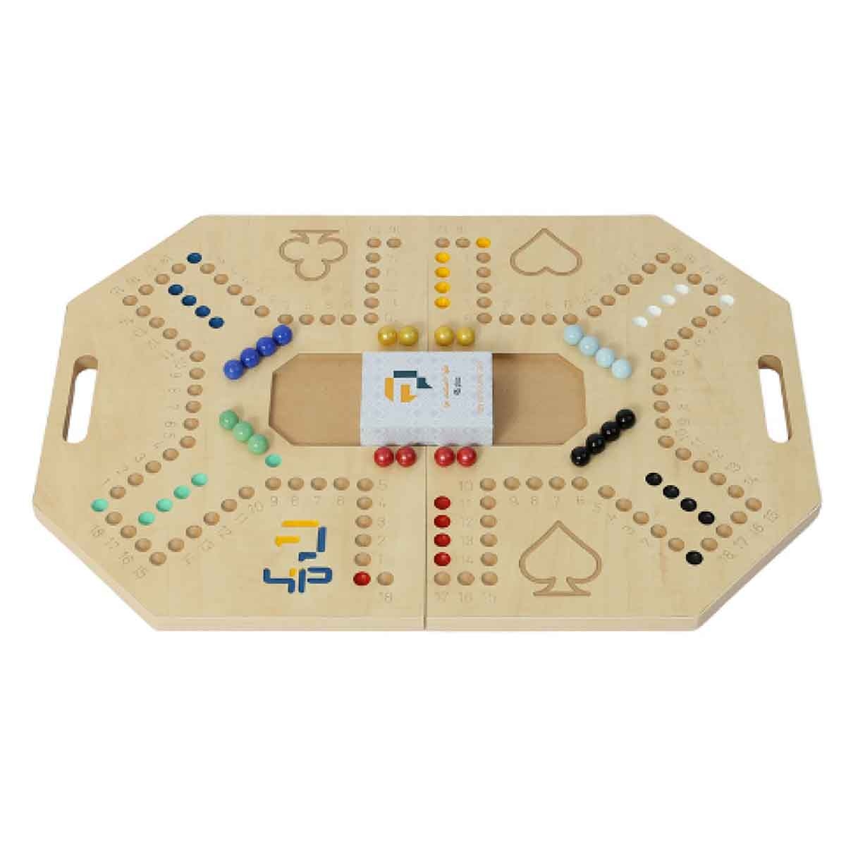 Four and Plus Foldable Beige Jackaroo Board Game Set Unisex, 6 Players