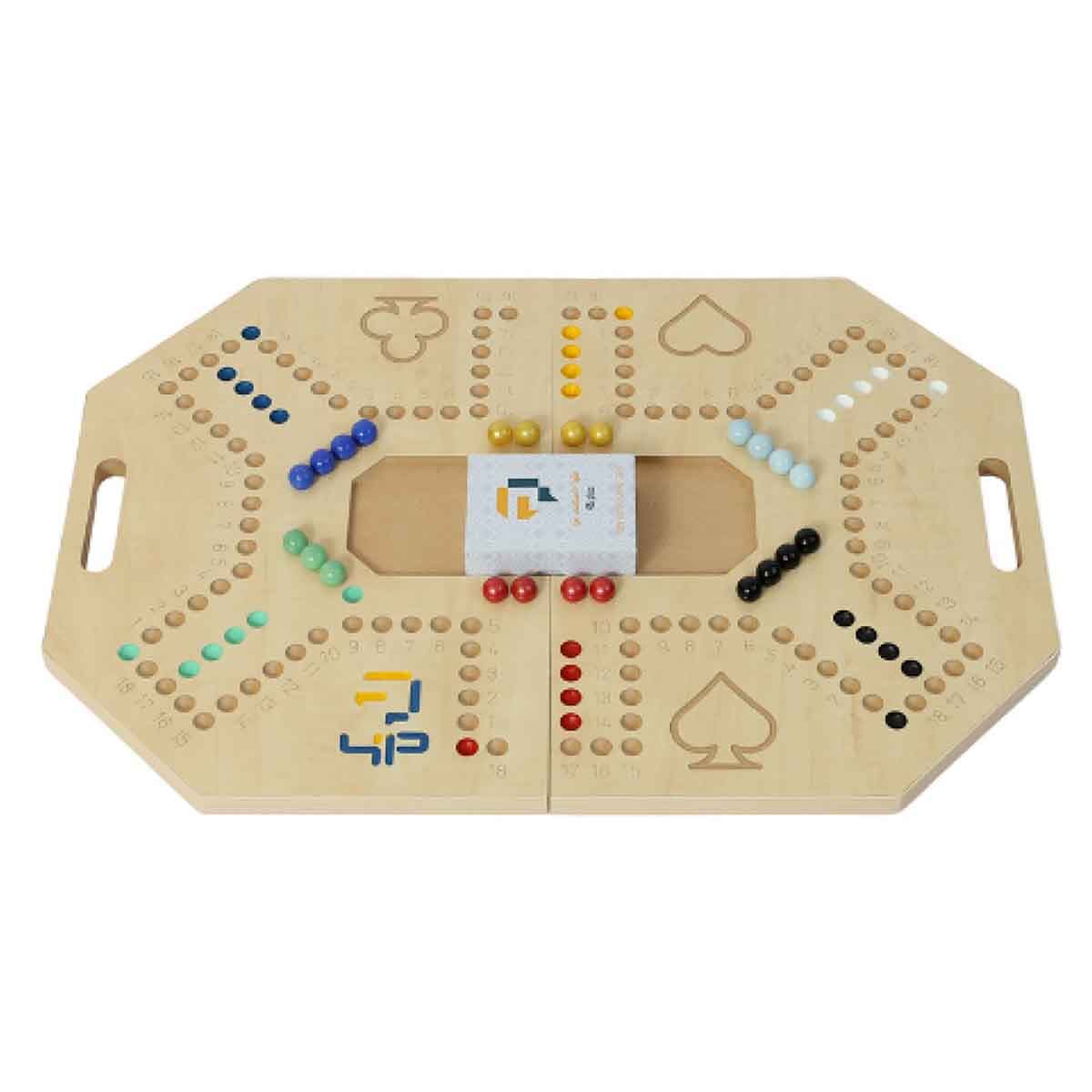 Four and Plus Foldable Beige Jackaroo Board Game Set Unisex, 6 Players