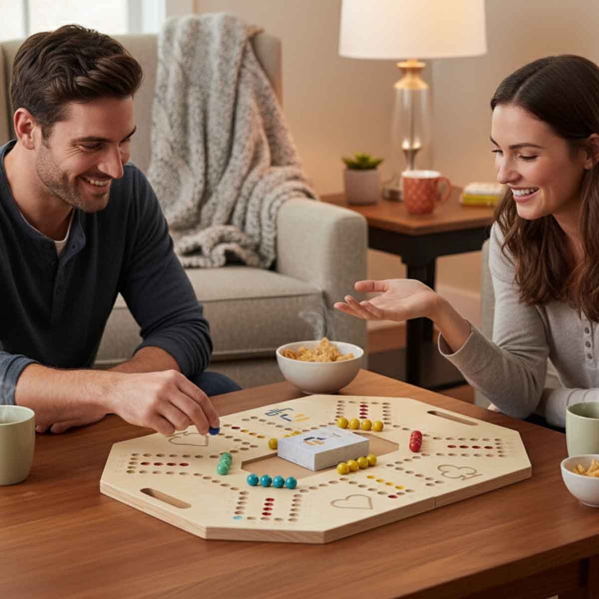 Four and Plus Foldable Beige Jackaroo Board Game Set Unisex, 6 Players