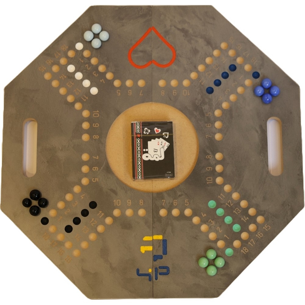 Four and Plus Foldable Grey Jackaroo Board Game Set Unisex, 4 Players