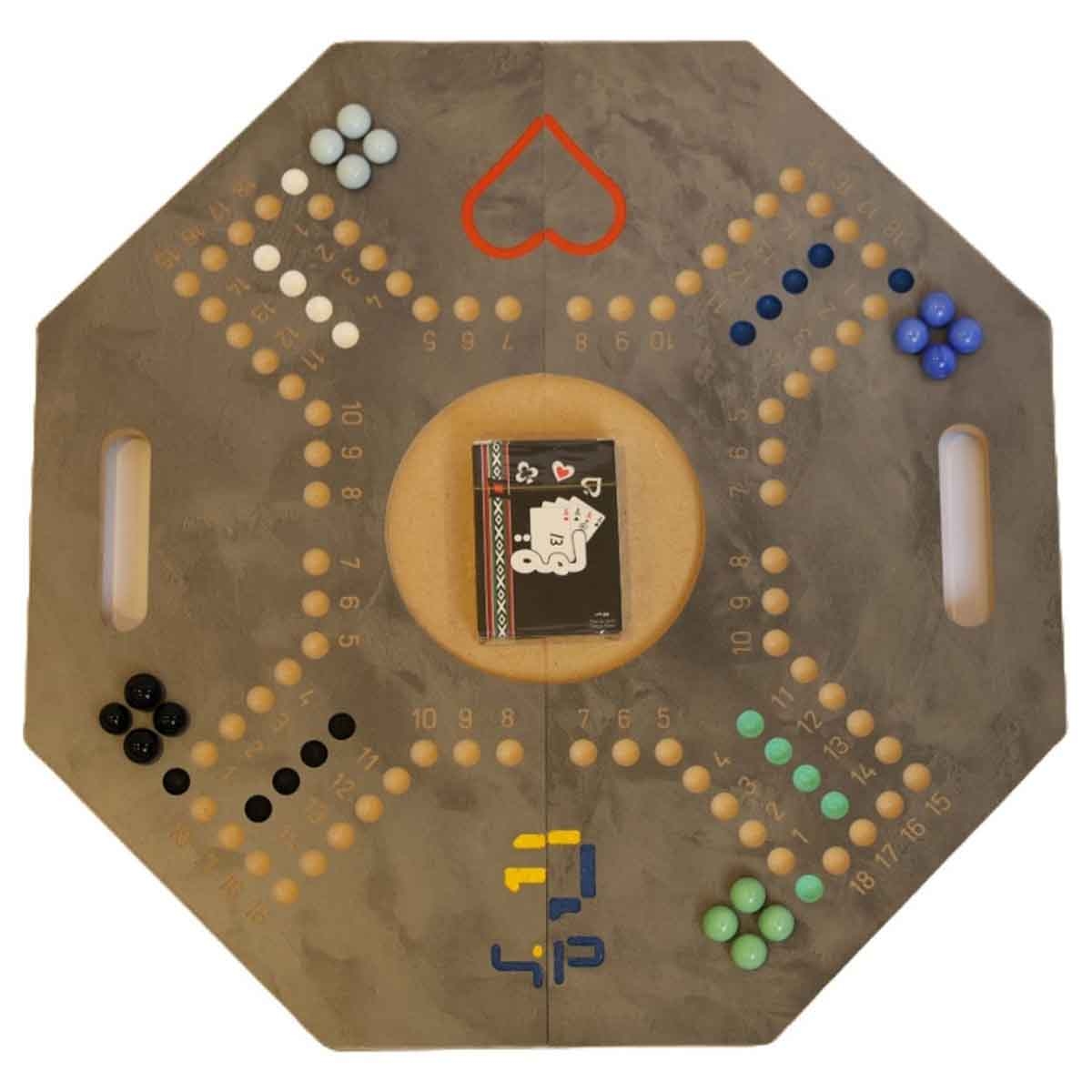 Four and Plus Foldable Grey Jackaroo Board Game Set Unisex, 4 Players