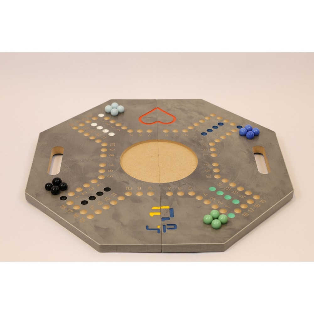 Four and Plus Foldable Grey Jackaroo Board Game Set Unisex, 4 Players