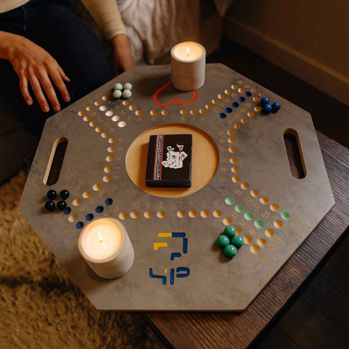 Four and Plus Foldable Grey Jackaroo Board Game Set Unisex, 4 Players