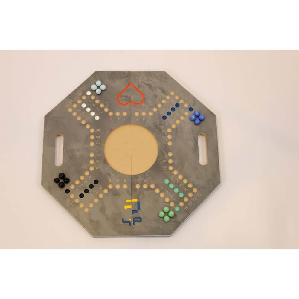 Four and Plus Foldable Grey Jackaroo Board Game Set Unisex, 4 Players
