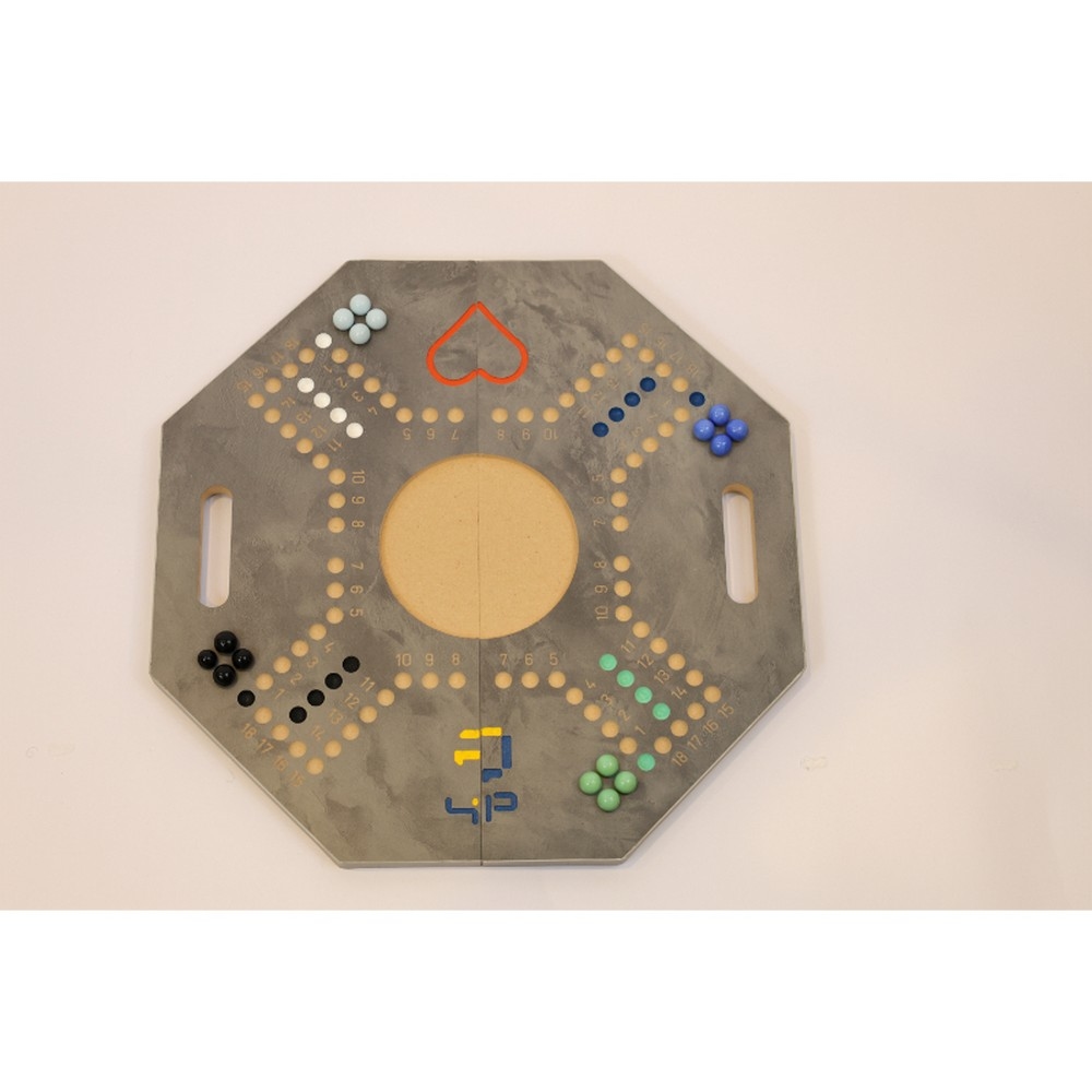 Four and Plus Foldable Grey Jackaroo Board Game Set Unisex, 4 Players