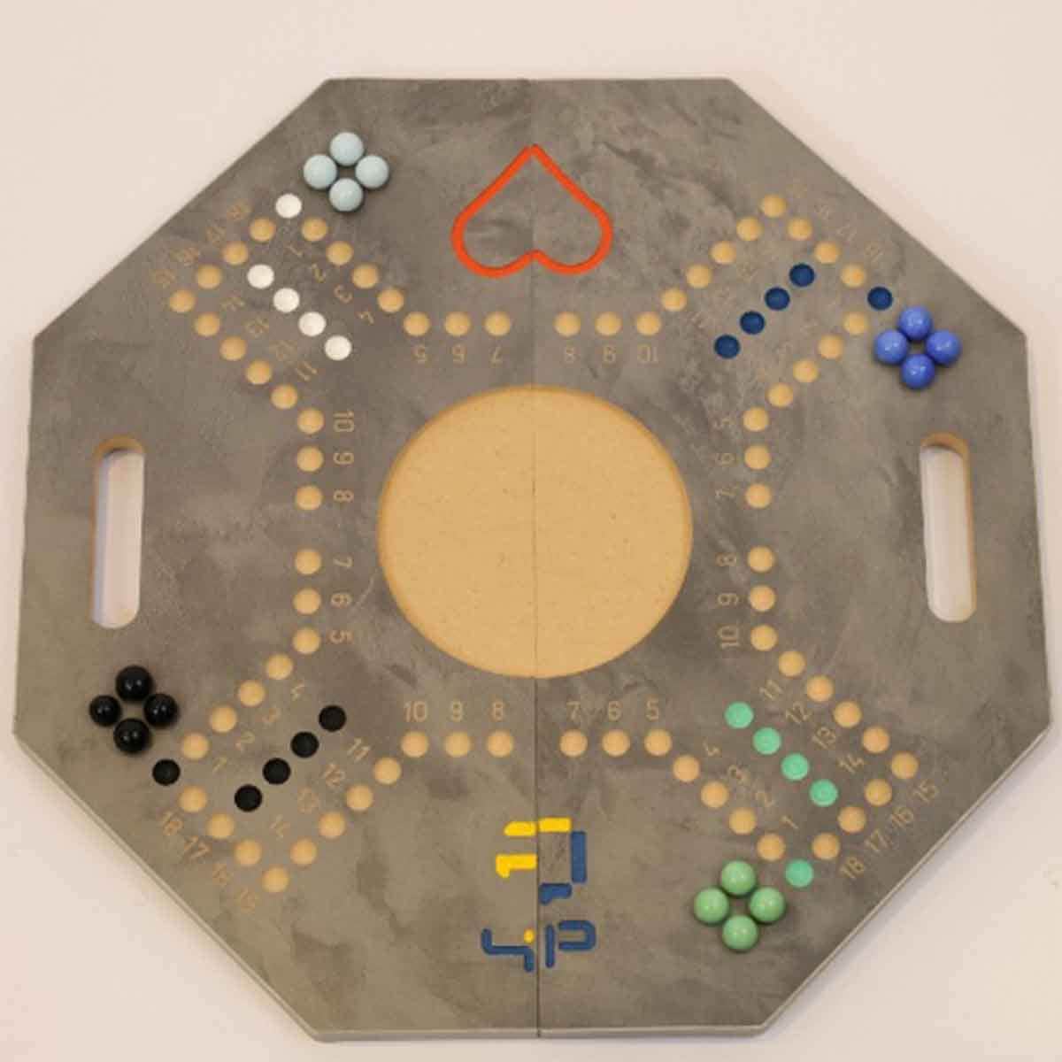 Four and Plus Foldable Grey Jackaroo Board Game Set Unisex, 4 Players