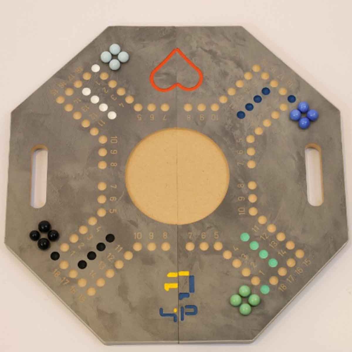 Four and Plus Foldable Grey Jackaroo Board Game Set Unisex, 4 Players