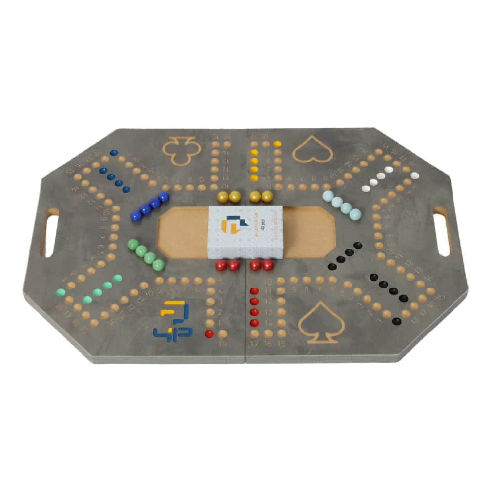 Four and Plus Foldable Grey Jackaroo Board Game Set Unisex, 6 Players