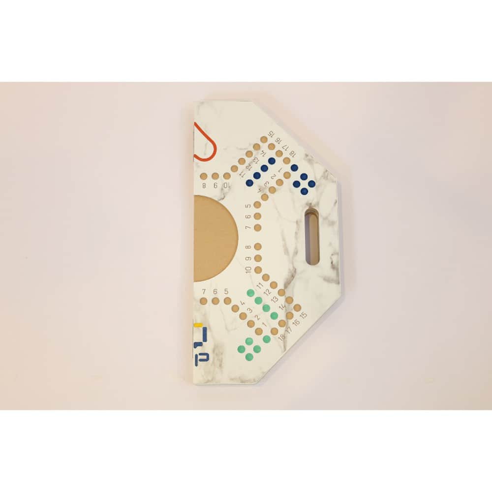 Four and Plus Foldable Marble Pattern Jackaroo Board Game Set Unisex, 4 Players
