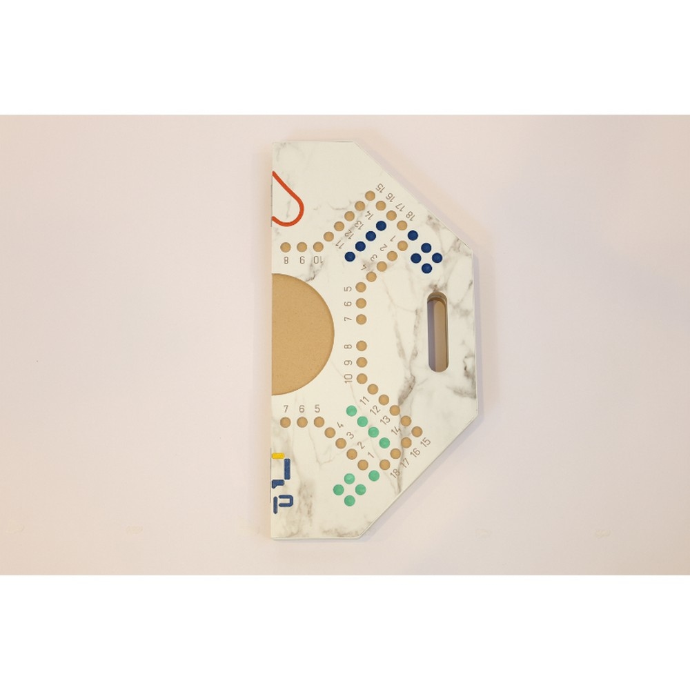 Four and Plus Foldable Marble Pattern Jackaroo Board Game Set Unisex, 4 Players