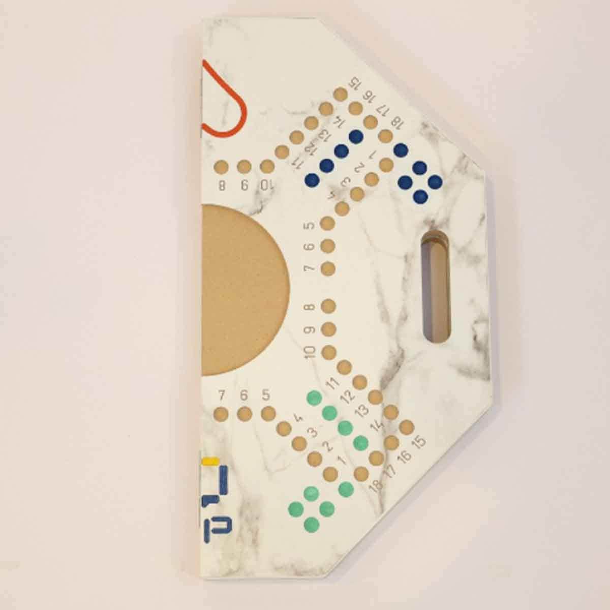 Four and Plus Foldable Marble Pattern Jackaroo Board Game Set Unisex, 4 Players