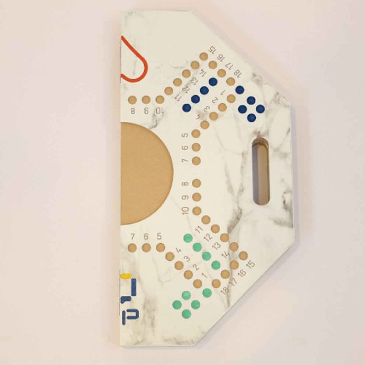 Four and Plus Foldable Marble Pattern Jackaroo Board Game Set Unisex, 4 Players