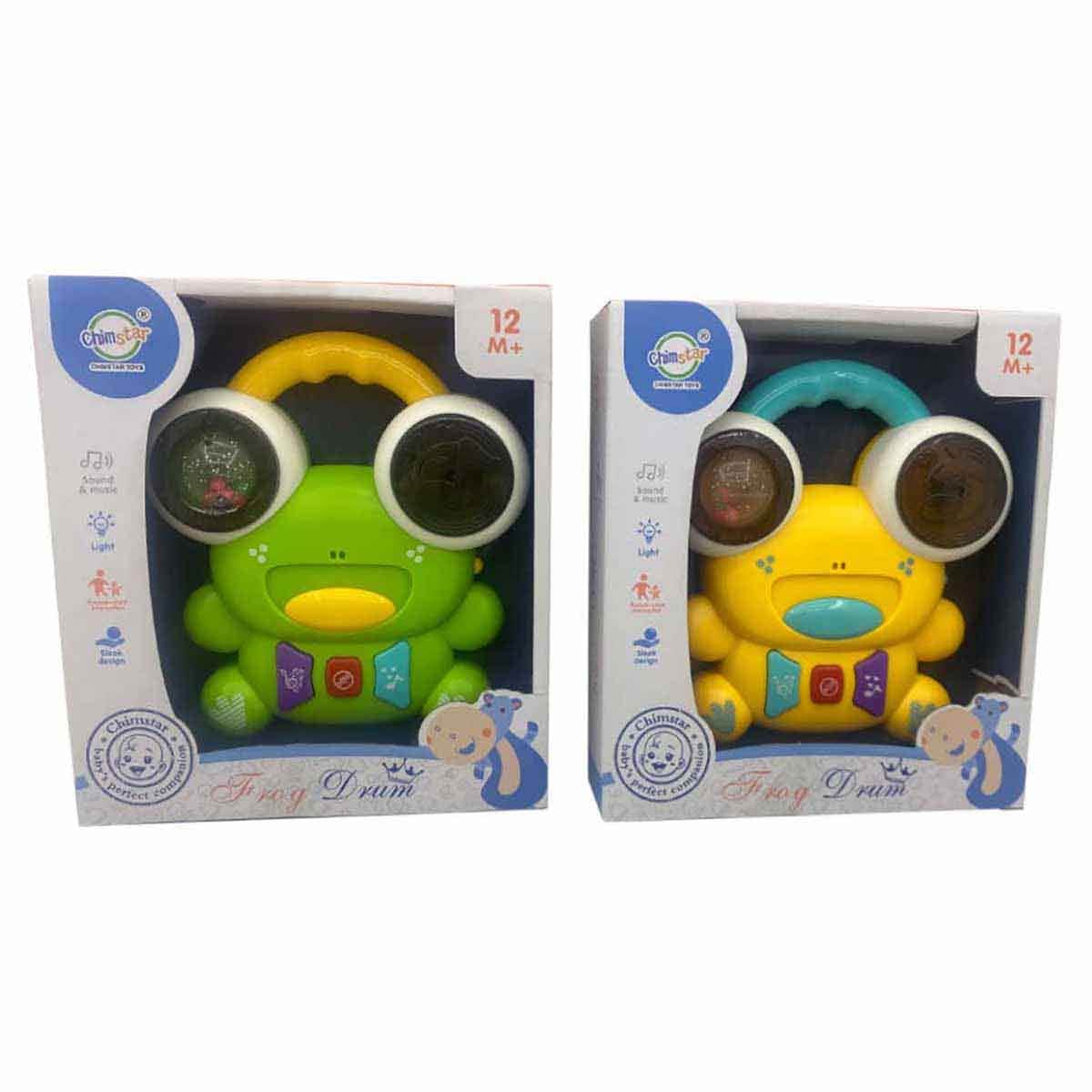 Chimstar Assorted Frog Drum with Sound & Light Toddler, 0-2 Years