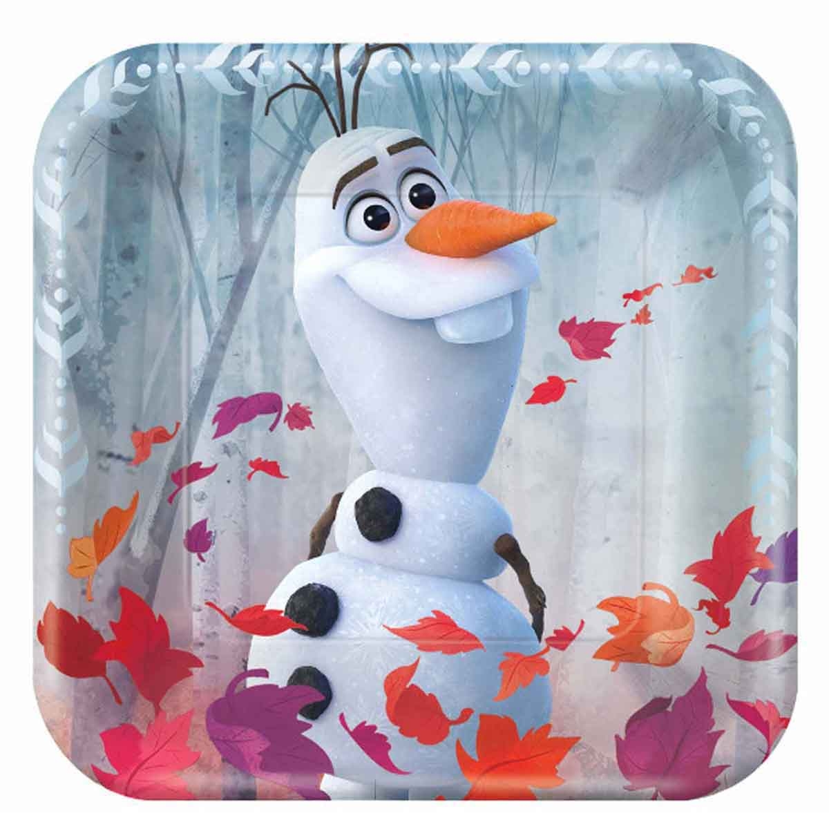 Disney Frozen 2 8-Piece 7" Square Paper Plate Set