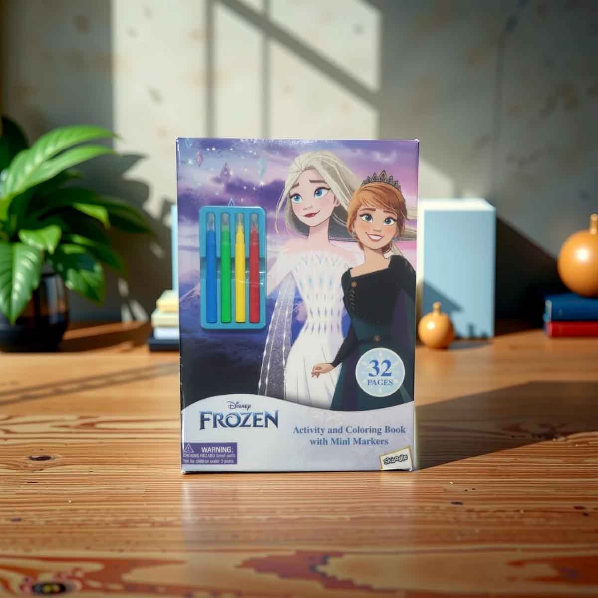 Disney Frozen 32-Pages Activity Book with Mini Markers Unisex, 3-4 Years